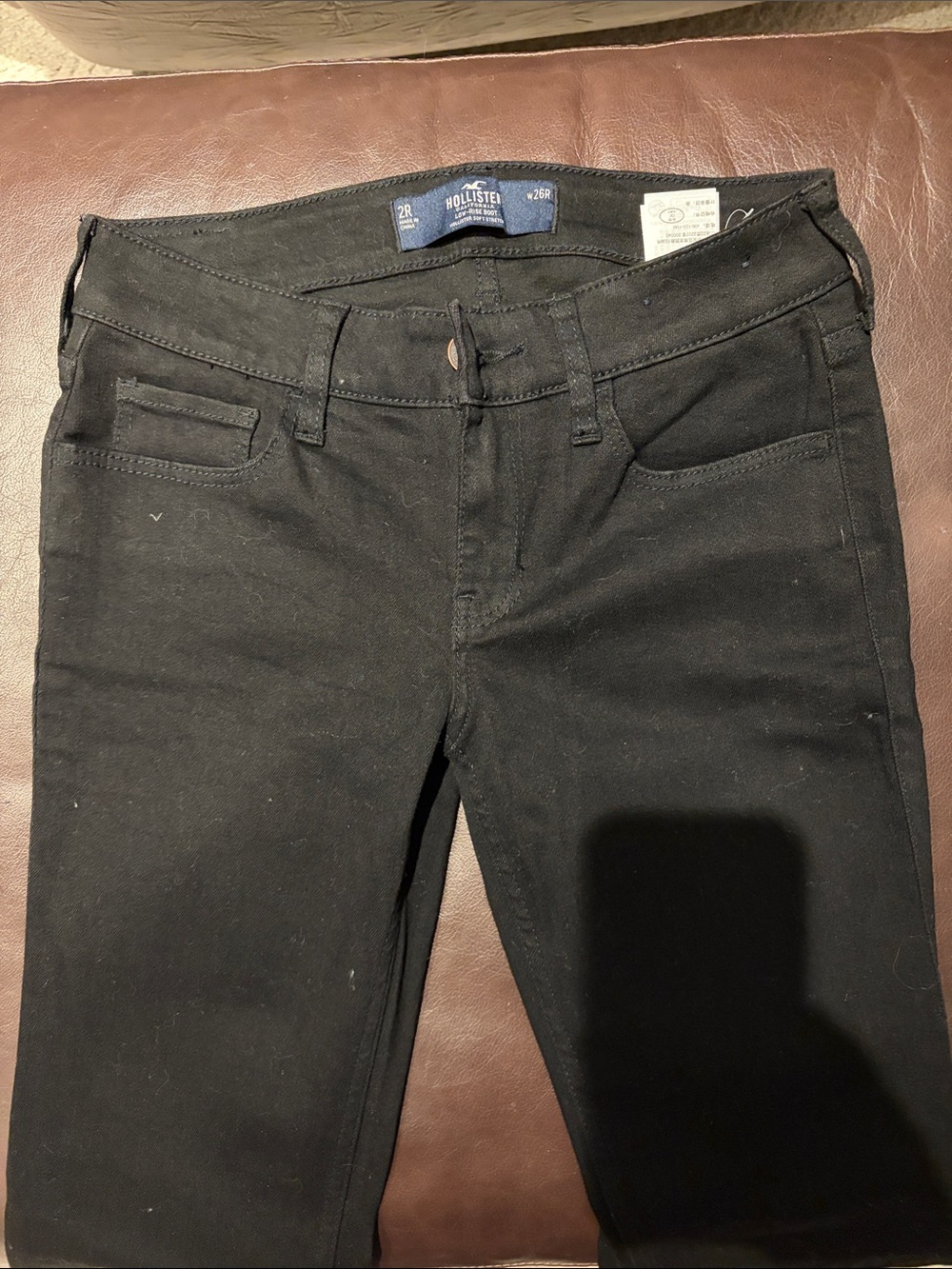 Hollister Women’s Low Rise Boot Black Jeans